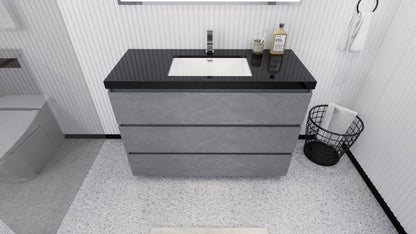Stanley 48" Freestanding Bathroom Vanity with Reinforced Acrylic Integrated Sink Top
