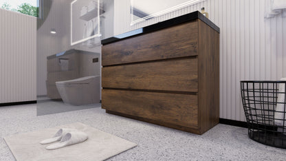 Stanley 48" Freestanding Bathroom Vanity with Reinforced Acrylic Integrated Sink Top