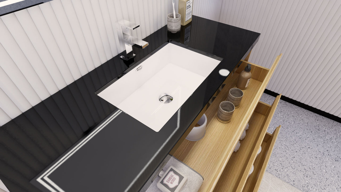 Stanley 48" Freestanding Bathroom Vanity with Reinforced Acrylic Integrated Sink Top