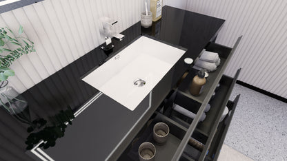 Stanley 60" Freestanding Bathroom Vanity with Reinforced Acrylic Integrated Sink Top