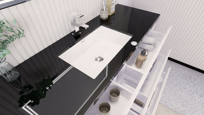 Stanley 60" Freestanding Bathroom Vanity with Reinforced Acrylic Integrated Sink Top