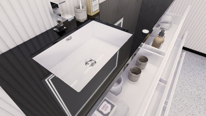 Stanley 60" Freestanding Bathroom Vanity with Reinforced Acrylic Integrated Sink Top