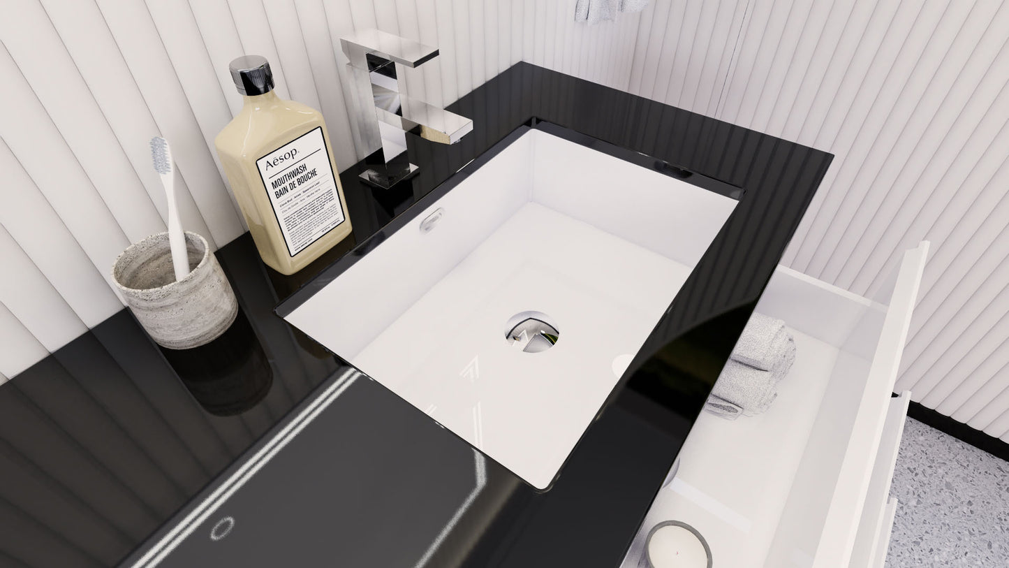 Stanley 60" Freestanding Bathroom Vanity with Reinforced Acrylic Integrated Sink Top