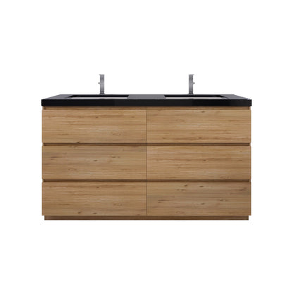Stanley 60" Freestanding Bathroom Vanity with Reinforced Acrylic Integrated Sink Top