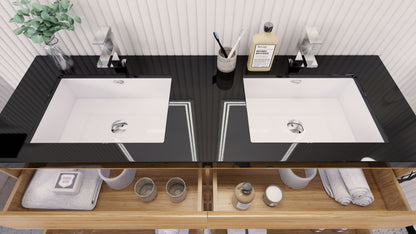 Stanley 60" Freestanding Bathroom Vanity with Reinforced Acrylic Integrated Sink Top