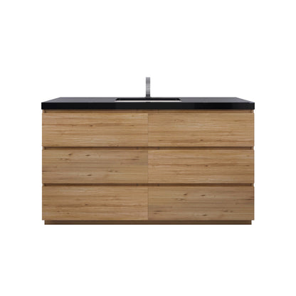 Stanley 60" Freestanding Bathroom Vanity with Reinforced Acrylic Integrated Sink Top