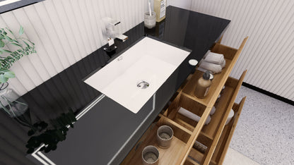 Stanley 60" Freestanding Bathroom Vanity with Reinforced Acrylic Integrated Sink Top