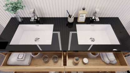 Stanley 60" Freestanding Bathroom Vanity with Reinforced Acrylic Integrated Sink Top