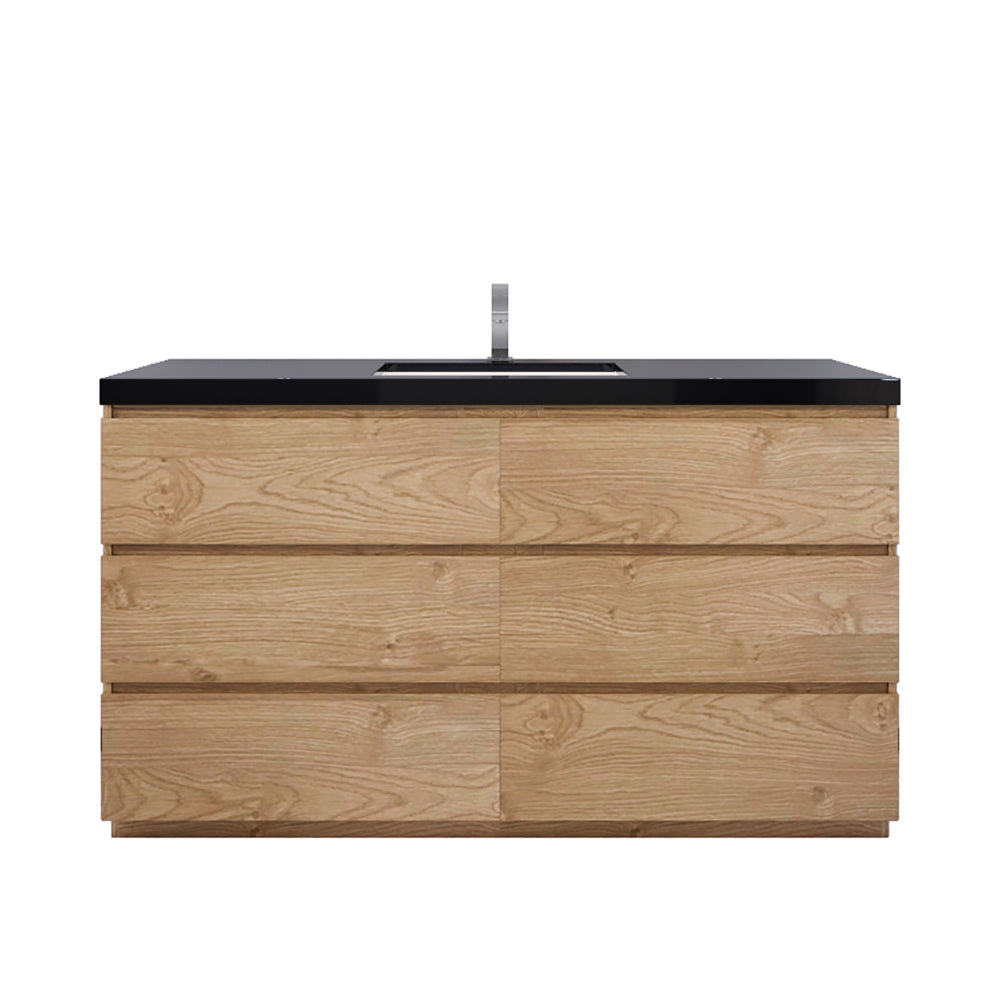 Stanley 60" Freestanding Bathroom Vanity with Reinforced Acrylic Integrated Sink Top