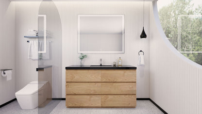 Stanley 60" Freestanding Bathroom Vanity with Reinforced Acrylic Integrated Sink Top