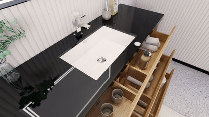 Stanley 60" Freestanding Bathroom Vanity with Reinforced Acrylic Integrated Sink Top