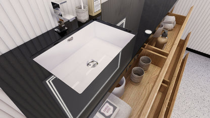 Stanley 60" Freestanding Bathroom Vanity with Reinforced Acrylic Integrated Sink Top