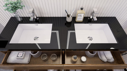 Stanley 60" Freestanding Bathroom Vanity with Reinforced Acrylic Integrated Sink Top