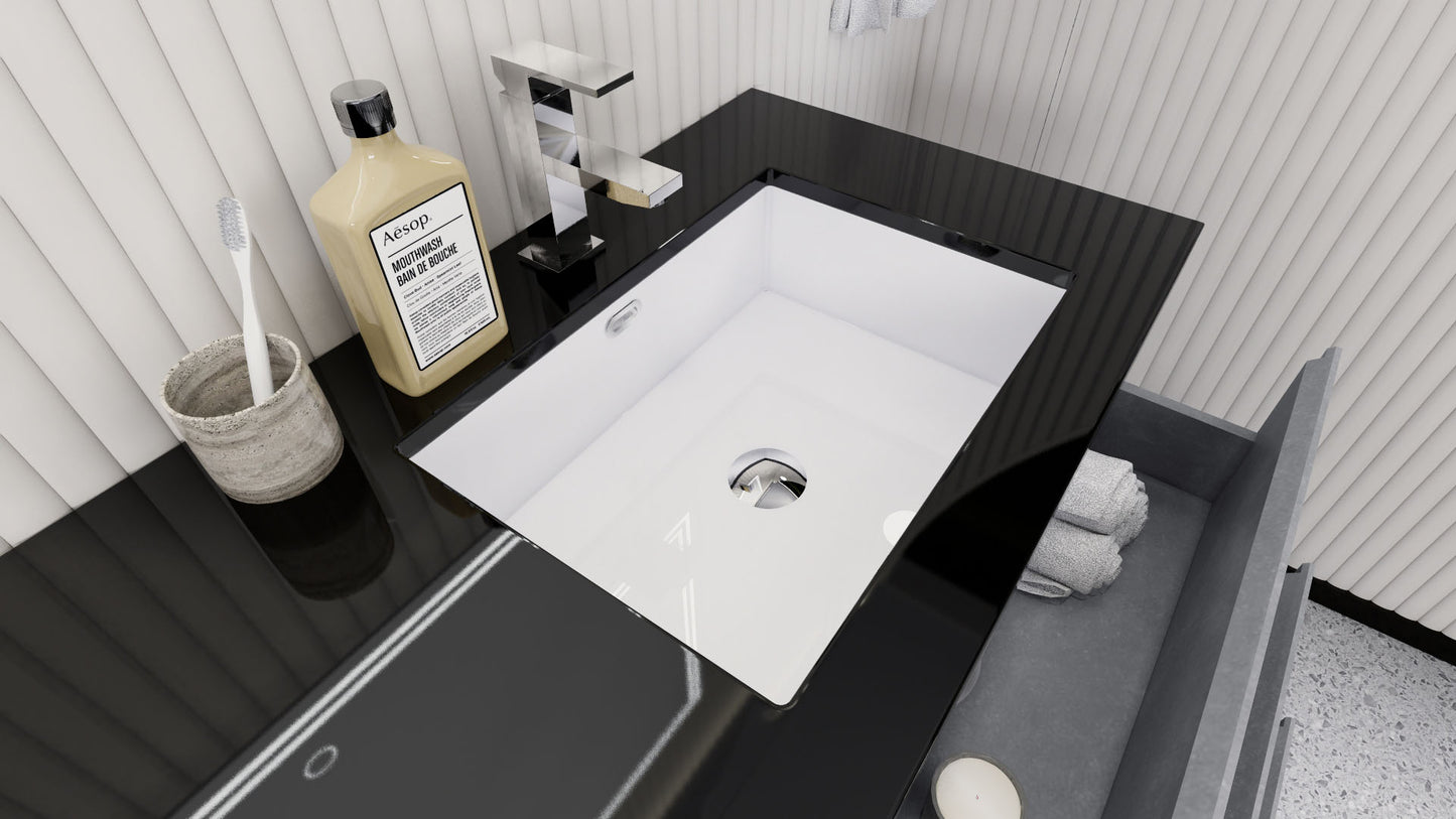 Stanley 60" Freestanding Bathroom Vanity with Reinforced Acrylic Integrated Sink Top
