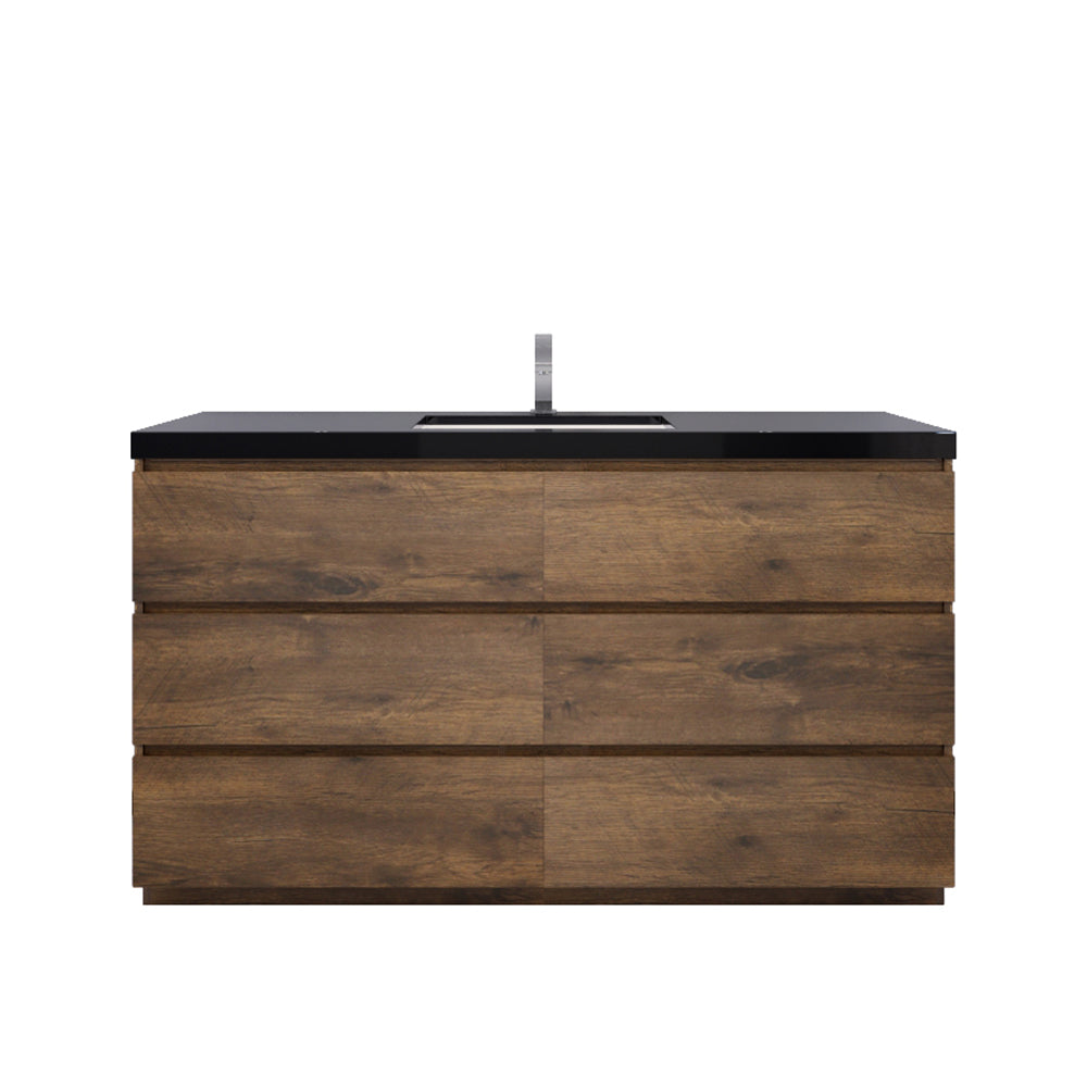 Stanley 60" Freestanding Bathroom Vanity with Reinforced Acrylic Integrated Sink Top