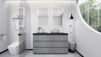 Stanley 60" Freestanding Bathroom Vanity with Reinforced Acrylic Integrated Sink Top