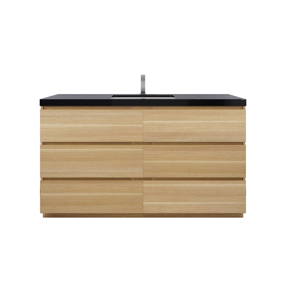 Stanley 60" Freestanding Bathroom Vanity with Reinforced Acrylic Integrated Sink Top