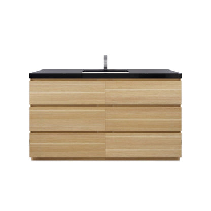 Stanley 60" Freestanding Bathroom Vanity with Reinforced Acrylic Integrated Sink Top