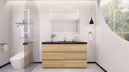 Stanley 60" Freestanding Bathroom Vanity with Reinforced Acrylic Integrated Sink Top