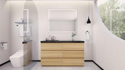 Stanley 60" Freestanding Bathroom Vanity with Reinforced Acrylic Integrated Sink Top