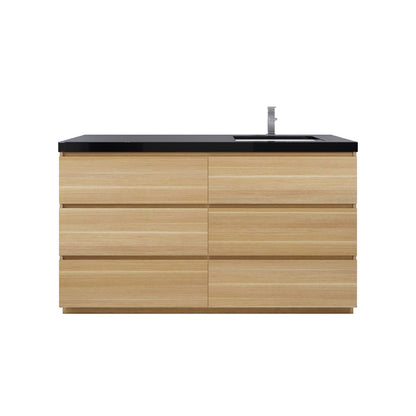 Stanley 60" Freestanding Bathroom Vanity with Reinforced Acrylic Integrated Sink Top