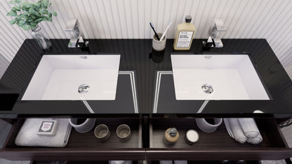 Stanley 60" Freestanding Bathroom Vanity with Reinforced Acrylic Integrated Sink Top