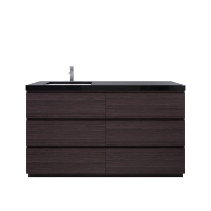 Stanley 60" Freestanding Bathroom Vanity with Reinforced Acrylic Integrated Sink Top