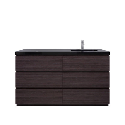 Stanley 60" Freestanding Bathroom Vanity with Reinforced Acrylic Integrated Sink Top