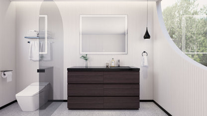 Stanley 60" Freestanding Bathroom Vanity with Reinforced Acrylic Integrated Sink Top