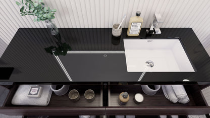 Stanley 60" Freestanding Bathroom Vanity with Reinforced Acrylic Integrated Sink Top
