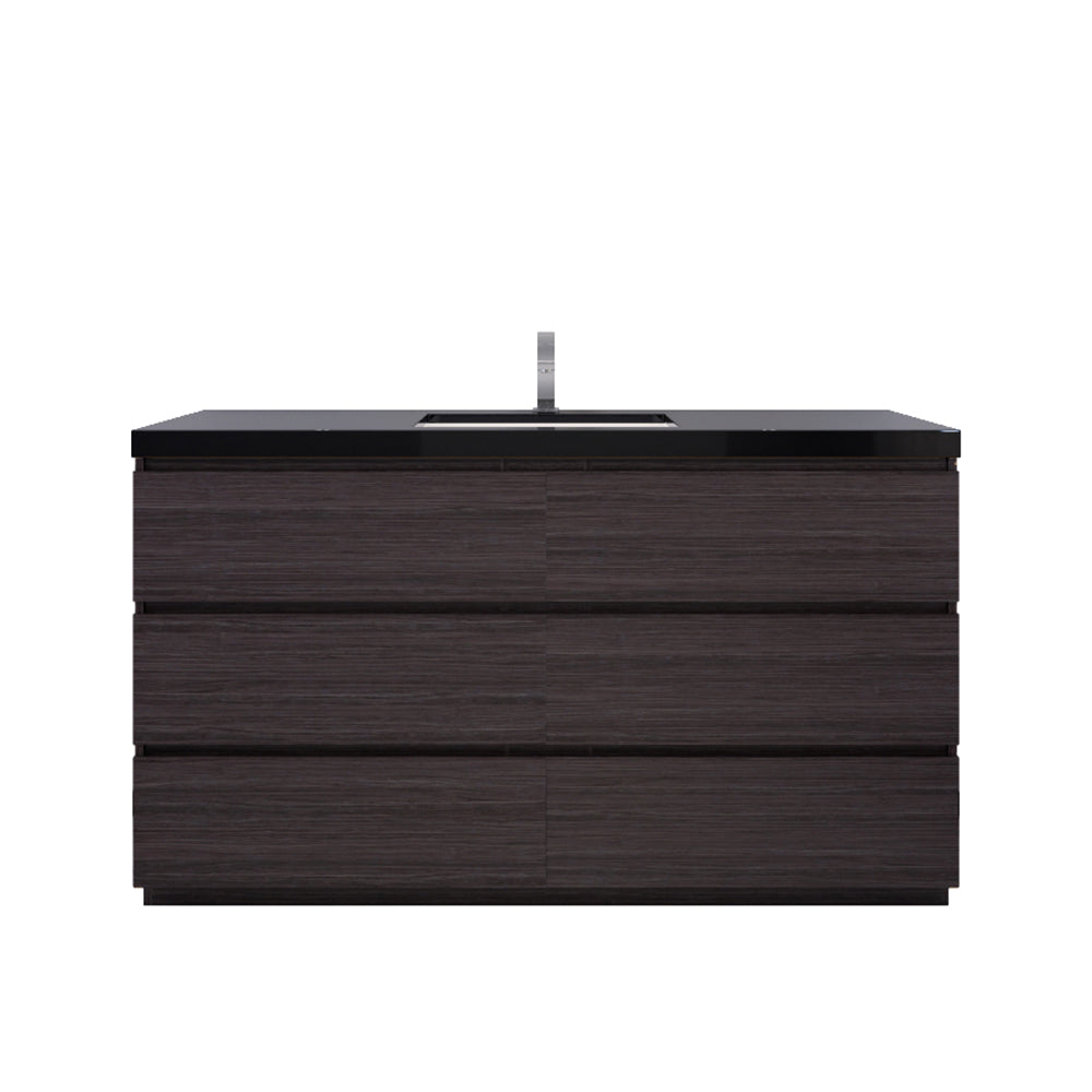 Stanley 60" Freestanding Bathroom Vanity with Reinforced Acrylic Integrated Sink Top