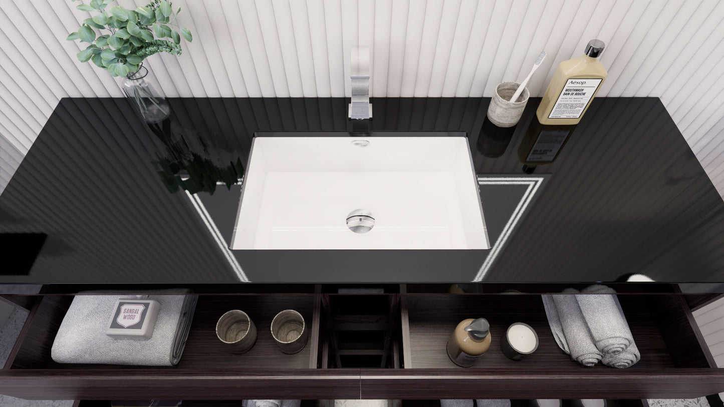 Stanley 60" Freestanding Bathroom Vanity with Reinforced Acrylic Integrated Sink Top