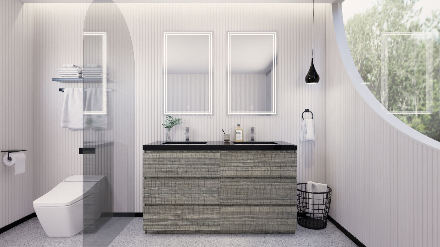 Stanley 60" Freestanding Bathroom Vanity with Reinforced Acrylic Integrated Sink Top