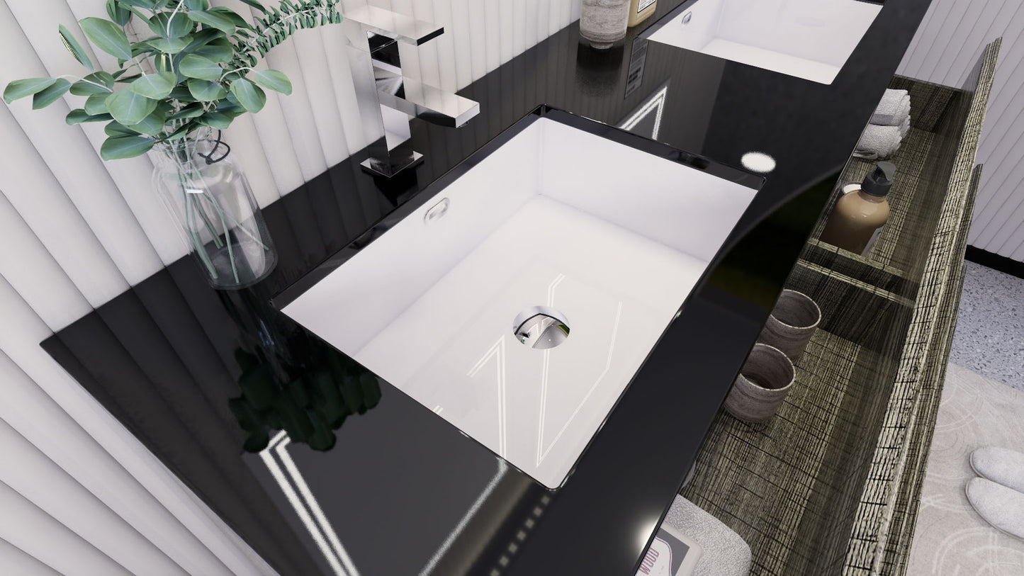 Stanley 60" Freestanding Bathroom Vanity with Reinforced Acrylic Integrated Sink Top