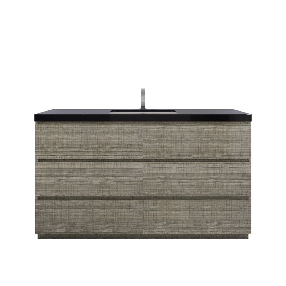 Stanley 60" Freestanding Bathroom Vanity with Reinforced Acrylic Integrated Sink Top