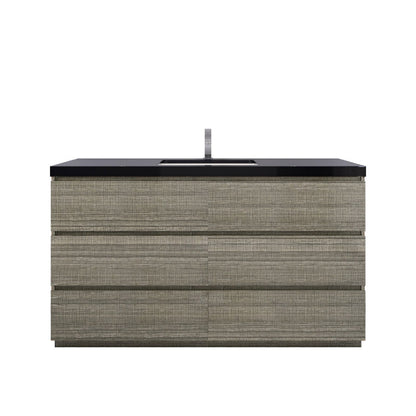 Stanley 60" Freestanding Bathroom Vanity with Reinforced Acrylic Integrated Sink Top