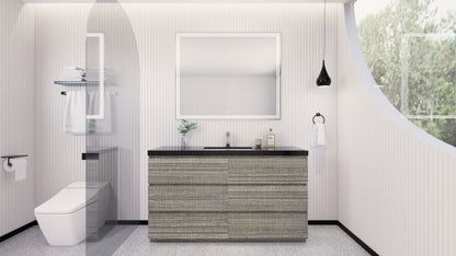 Stanley 60" Freestanding Bathroom Vanity with Reinforced Acrylic Integrated Sink Top
