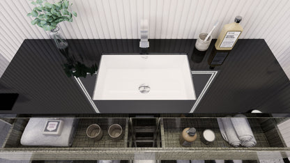 Stanley 60" Freestanding Bathroom Vanity with Reinforced Acrylic Integrated Sink Top
