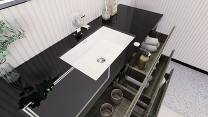 Stanley 60" Freestanding Bathroom Vanity with Reinforced Acrylic Integrated Sink Top