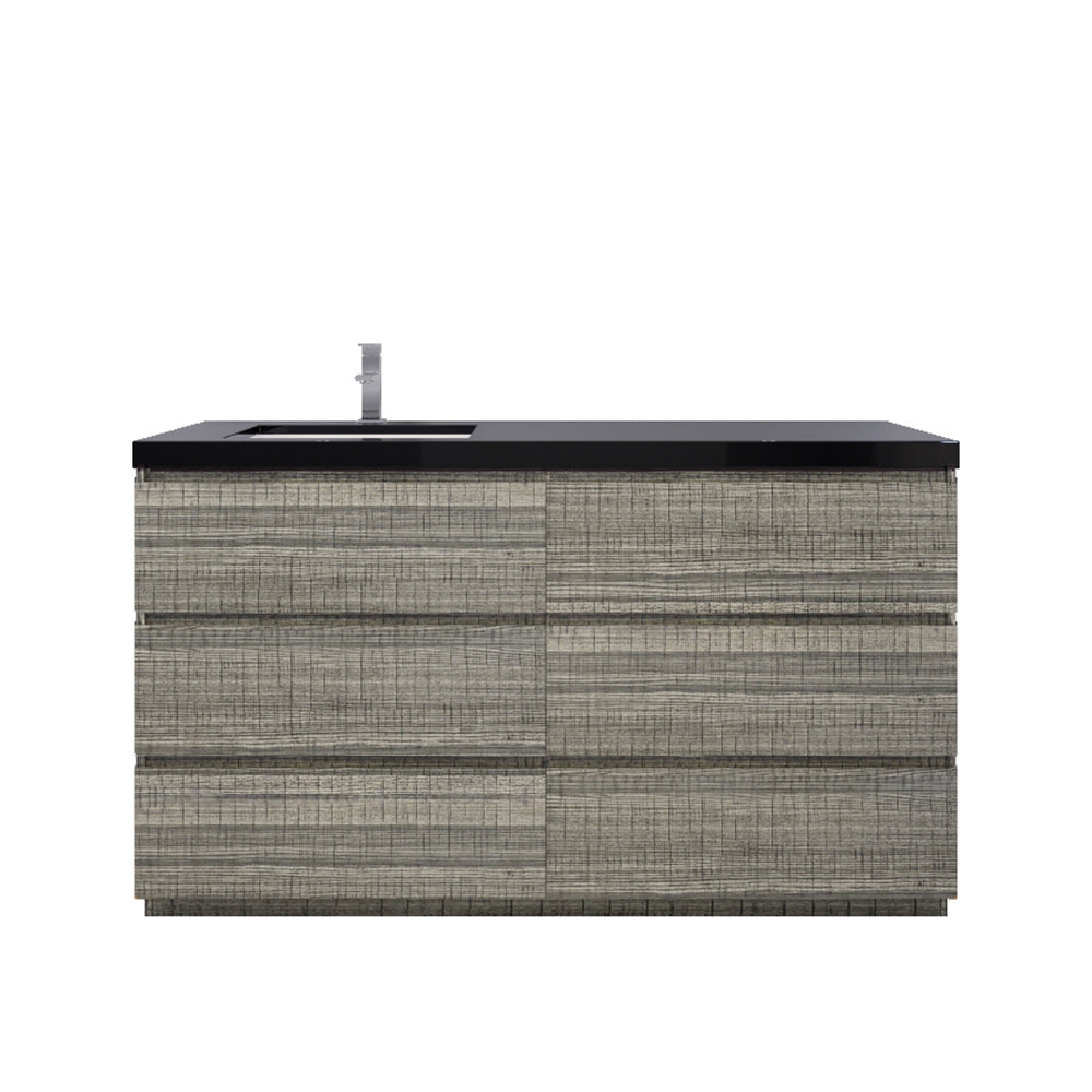 Stanley 60" Freestanding Bathroom Vanity with Reinforced Acrylic Integrated Sink Top