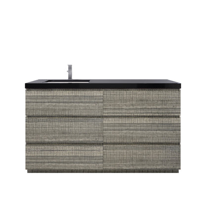 Stanley 60" Freestanding Bathroom Vanity with Reinforced Acrylic Integrated Sink Top