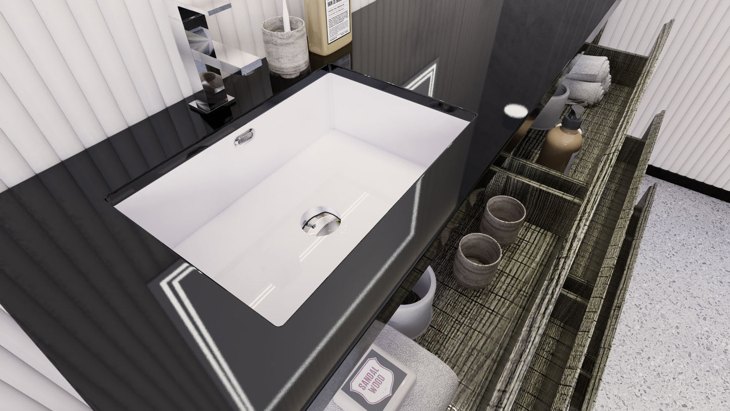 Stanley 60" Freestanding Bathroom Vanity with Reinforced Acrylic Integrated Sink Top