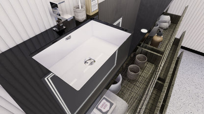 Stanley 60" Freestanding Bathroom Vanity with Reinforced Acrylic Integrated Sink Top