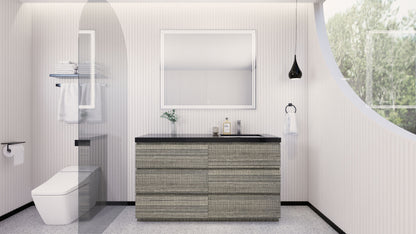 Stanley 60" Freestanding Bathroom Vanity with Reinforced Acrylic Integrated Sink Top