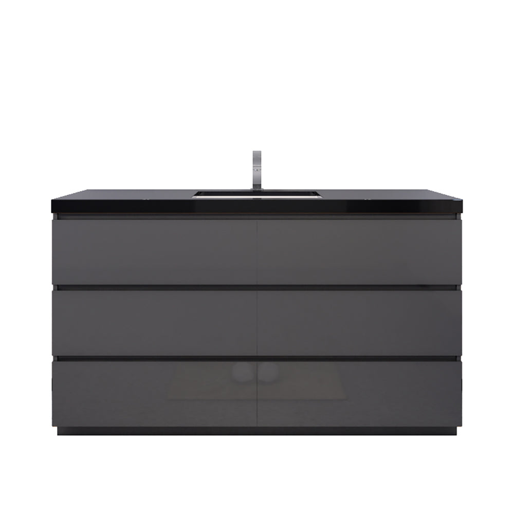 Stanley 60" Freestanding Bathroom Vanity with Reinforced Acrylic Integrated Sink Top