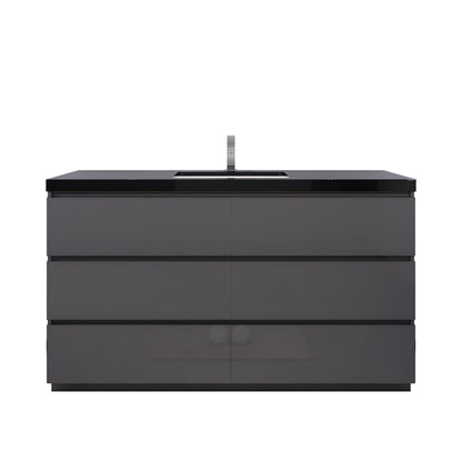Stanley 60" Freestanding Bathroom Vanity with Reinforced Acrylic Integrated Sink Top