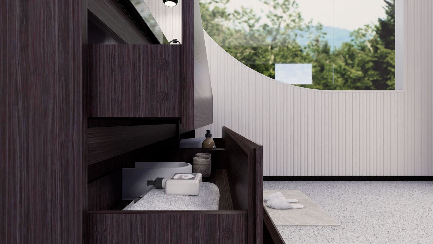 Stanley 72" Freestanding Bathroom Vanity with Reinforced Acrylic Integrated Sink Top