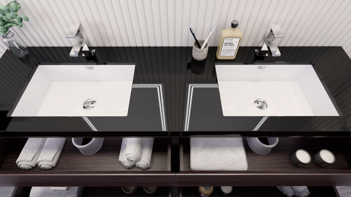 Stanley 72" Freestanding Bathroom Vanity with Reinforced Acrylic Integrated Sink Top