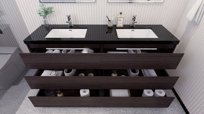 Stanley 72" Freestanding Bathroom Vanity with Reinforced Acrylic Integrated Sink Top