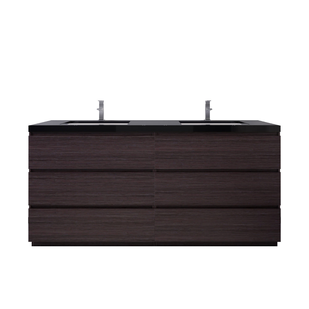 Stanley 72" Freestanding Bathroom Vanity with Reinforced Acrylic Integrated Sink Top